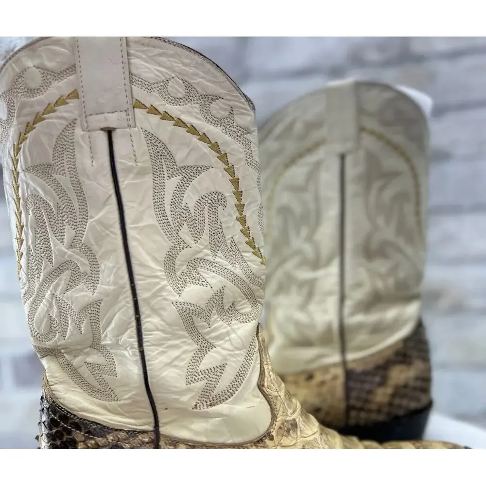 Vintage Afrikan Exotic Snakeskin Cowboy Boots Western Men’s MX 27.5 US 9